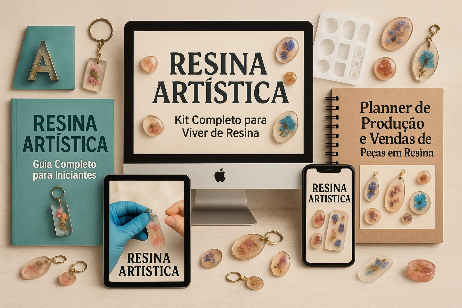Curso de Resina Artística - Peças lindas e lucrativas